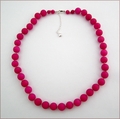 Magenta Candy Jade Necklace (BH88)