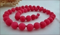 Dark Rose Candy Jade Necklace (BH96)