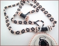 Porcelain Pendant on Beadwork Chain (BW45)