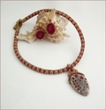 Hay Meadow Beadwork Necklace & Earrings Set (BW49)