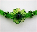 Lime Flower Beadwork Necklace (BB120)