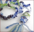 Seaside Sparkle Long Beadwork Necklace (BW130)