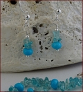 Apatite and Turquoise Necklace and Earrings (CG73)