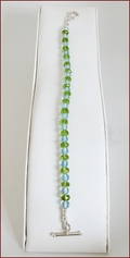 Blue Topaz and Peridot Precious Friendship Bracelet (SM142)