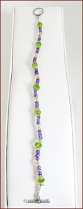 'Iris' Amethyst, Peridot and Citrine Precious Friendship Bracelet (SM143)