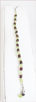 'Wine Lover's Bracelet' Peridot & Garnet Precious Friendship Bracelet (SM144)