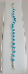 Turquoise & Pearl Precious Friendship Bracelet (SM145)