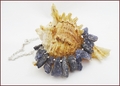 Iolite Shards on Silver Chain Necklace (SM145)