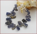 Raw Iolite & Silver Bracelet (SM146)