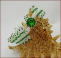 Emerald Wave Deco Beadwork Bracelet (BB47)