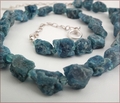 Raw Electric Blue Apatite Necklace (WB17)