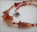 Carnelian Flowers Necklace (CG36)