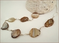 Agate Slices with Silver Necklace (LS69)