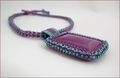 Magenta Magic - Beaded Cabochon on Beaded Rope (BW23)