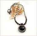 Dark to Light Beadwork Pendant Necklace (BW25)