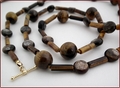 Long Tiger Eye and Mica Necklace (LS96)