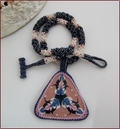 Porcelain Pendant on Beadwork Necklace (BW46)