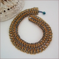 Blue & Gold Netted Collar (BW52)