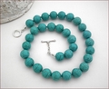 Turquoise Howlite Knotted Necklace (BH100)