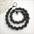 Russian Spiral Necklace Shades of Grey (BW57)