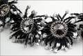 Urchin Black Swarovski Crystals Necklace BW105