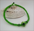 Lime Flower Beadwork Necklace (BB120)