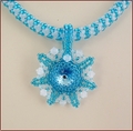 Blue Sparkle Necklace with Swarovski Pendant (WB42)