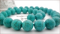 Turquoise Howlite Knotted Necklace (BH100)