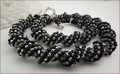 Russian Spiral Necklace Shades of Grey (BW57)