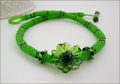 Lime Flower Beadwork Necklace (BB120)